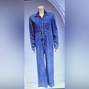 Gap denim utility jumpsuit
